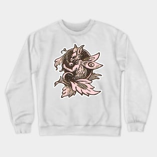 Medieval gargoyle monster eating fruit Crewneck Sweatshirt